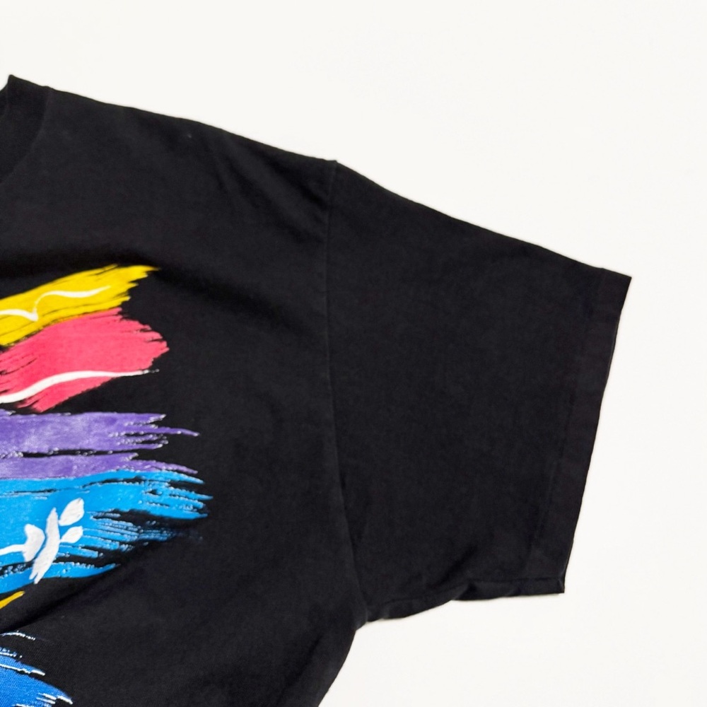Vintage 90s Jacques Moret Single Stitch Colorful Graphic Tee Shirt - Picture 9 of 13